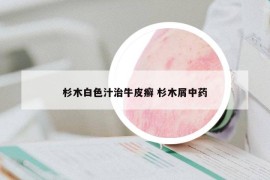 杉木白色汁治牛皮癣 杉木屑中药