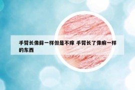 手臂长像藓一样但是不痒 手臂长了像癣一样的东西