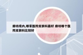 廊坊境内,哪家医院皮肤科最好 廊坊哪个医院皮肤科比较好