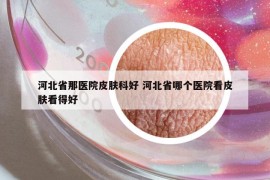 河北省那医院皮肤科好 河北省哪个医院看皮肤看得好