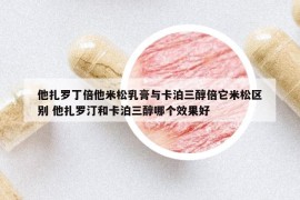 他扎罗丁倍他米松乳膏与卡泊三醇倍它米松区别 他扎罗汀和卡泊三醇哪个效果好