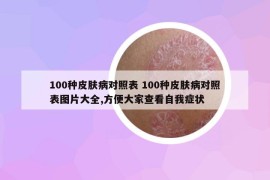 100种皮肤病对照表 100种皮肤病对照表图片大全,方便大家查看自我症状