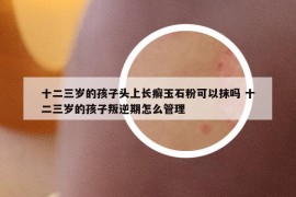 十二三岁的孩子头上长癣玉石粉可以抹吗 十二三岁的孩子叛逆期怎么管理