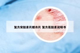 复方安肽素片糖衣片 复方氨肽素说明书