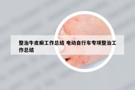 整治牛皮癣工作总结 电动自行车专项整治工作总结